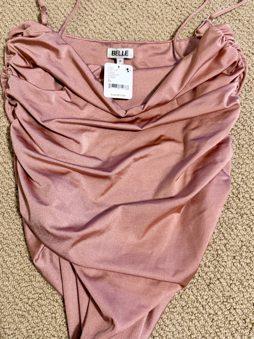 Free People Rose Taupe One-Piece Swimsuit - Picture 2 of 2